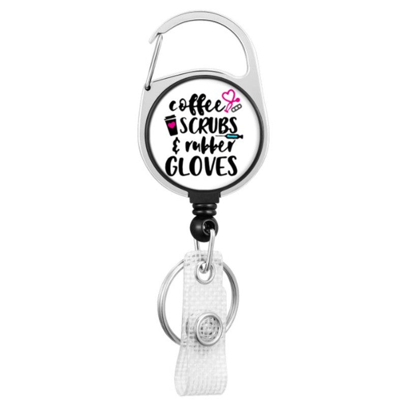 Wholesale Badge Reels ABS Doctor Nurse Carabiner Retractable Keychain